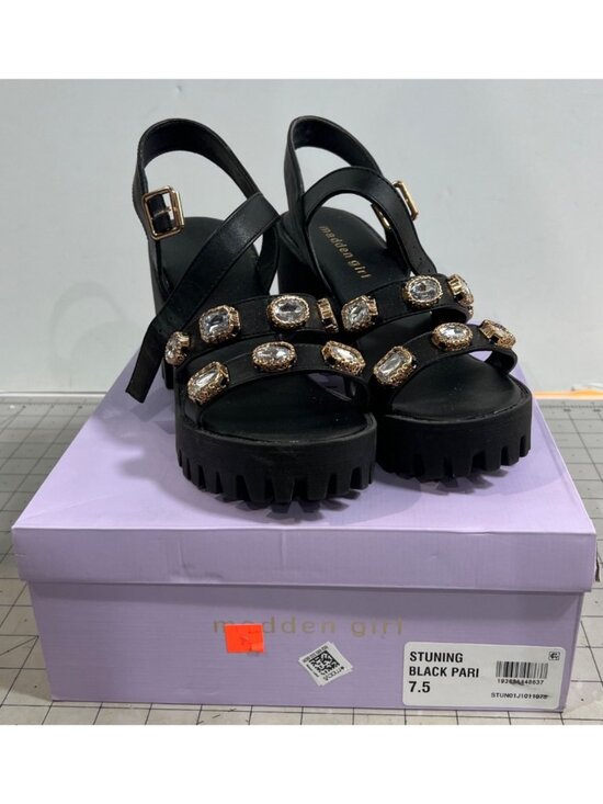 Madden Girl Shoes - Madden Girl Stunning Women's Black Sandal 7.5 M